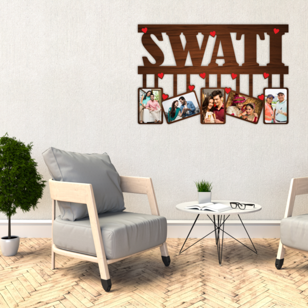 Customized Name Cutout Frame – Personalized Home Décor
