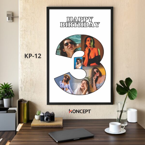 Custom Year White Birthday Wall Photo Frame