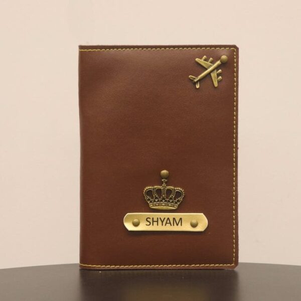 Personalized Leather Passport Cover – Custom Engraved Travel Wallet