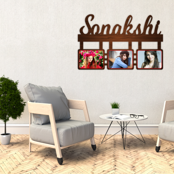Customized Name Photo Frame – Premium Wooden Art