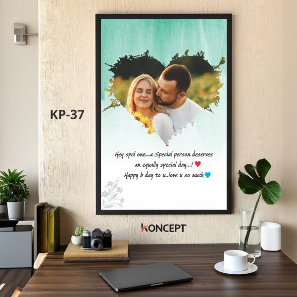 Colorful Heart Birthday Personalized Photo Frame