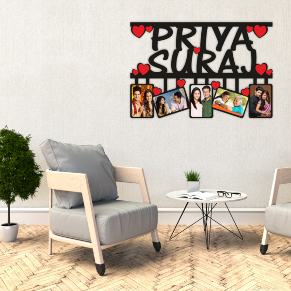 Customized Wooden Cutout Frame – Elegant Home Accent