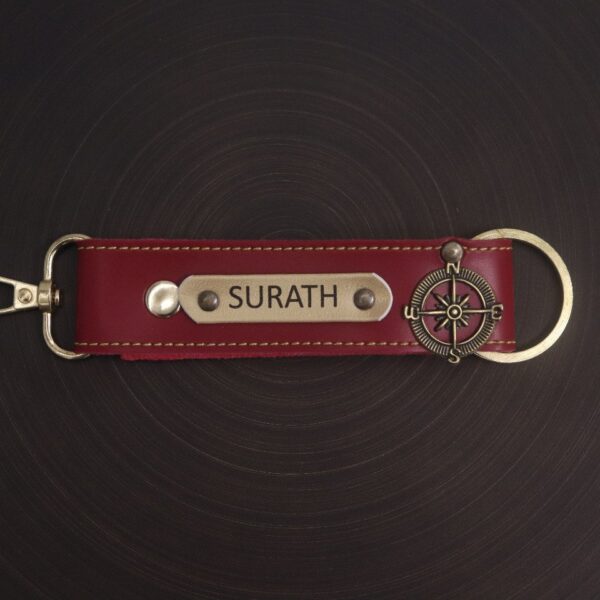 Customized Keychain with Hook – Personalized Name Engraved Metal Key Holder