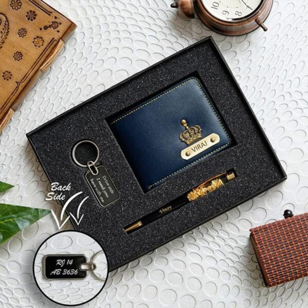 Wallet, Pen & Steel Keychain Combo – Premium Men's Gift Set
