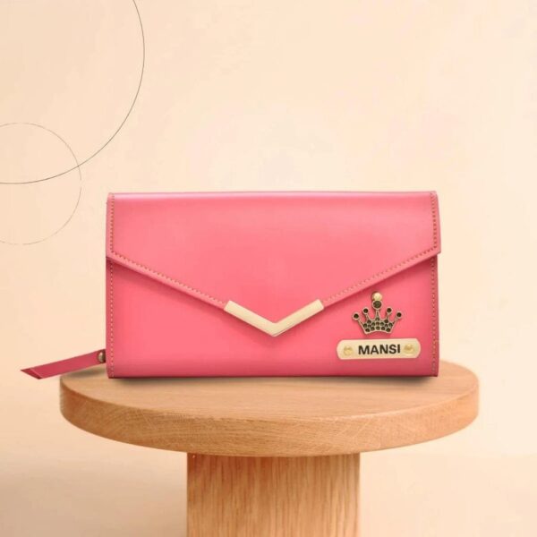 Personalized Women's Leather Wallet – Custom Name Engraved Purse