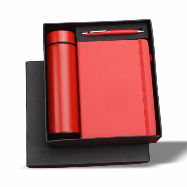 Bottle 3 in 1 Red Diary, Pen, Temperature Bottle