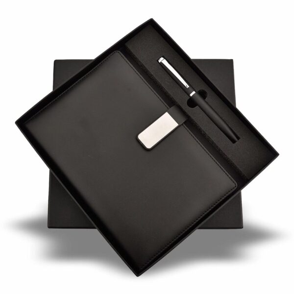 Diary Pen Set Black| Metal Pen & A5 Size Notebook