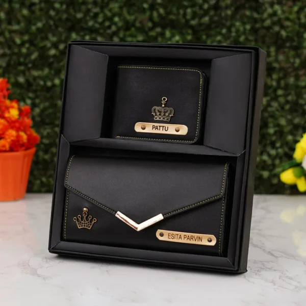 Premium Couple Wallet Combo – Matching His & Hers Set