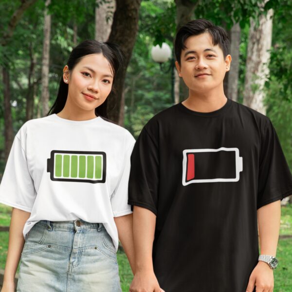 Battery & Energy Couple T-Shirt – Perfect Balance Love Tee