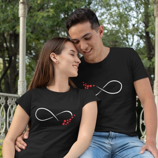 Infinity Hearts Couple T-Shirt – Eternal Love Matching Outfit